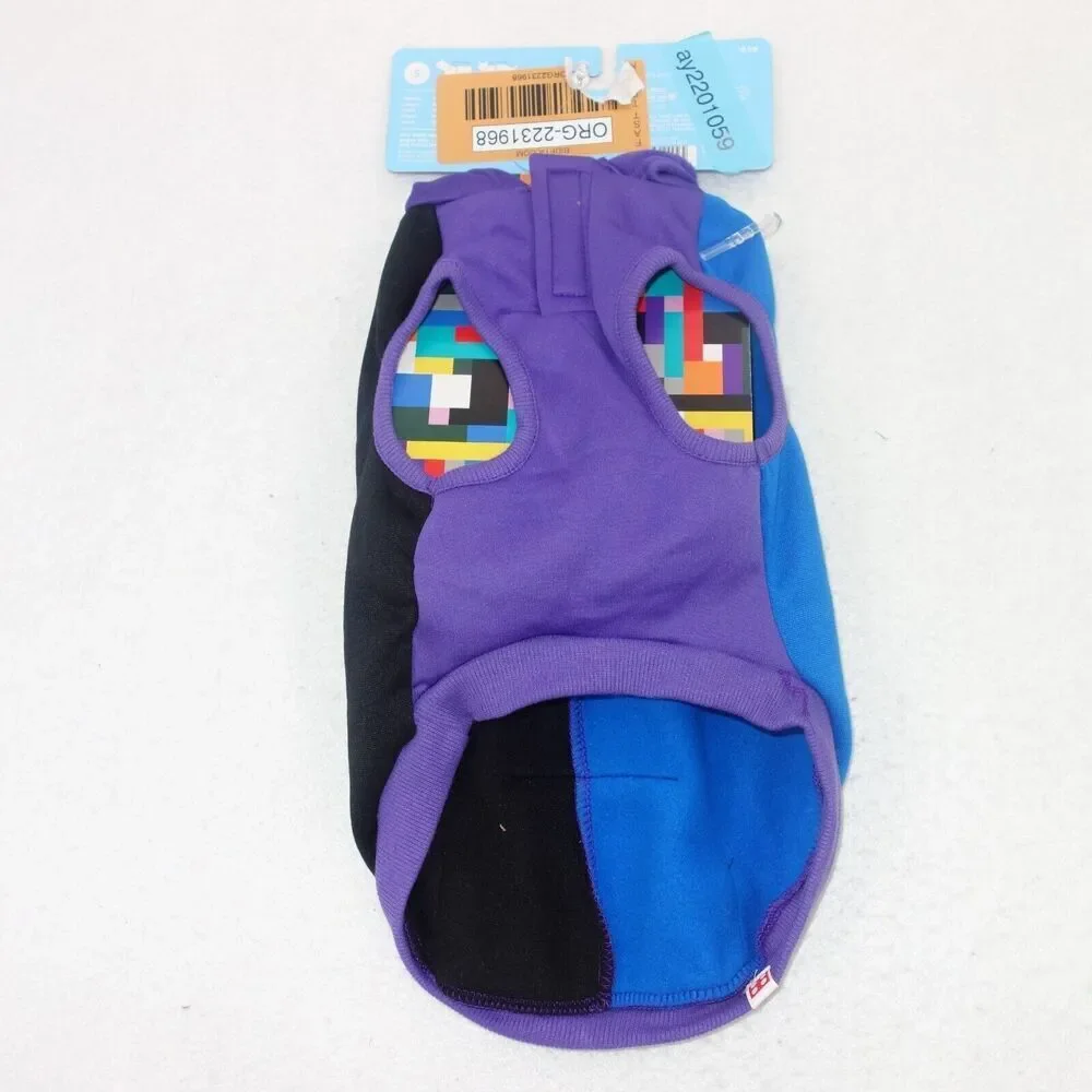 NEW Lego Target Dog Hoodie Sweatshirt Color Block Blue Black Purple Size XL